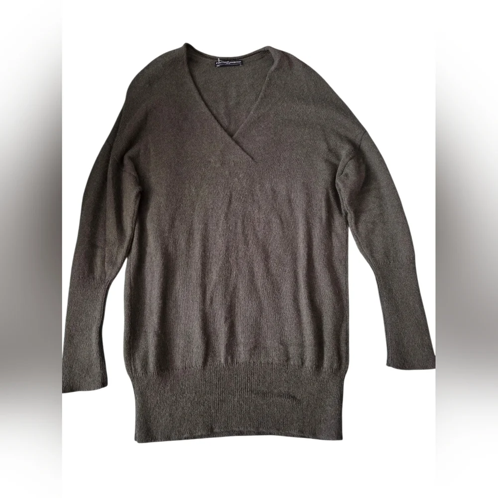 Peruvian Connection Green Alpaca V Neck Sweater Size L - Picture 1 of 4